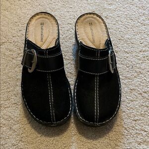 Naturalizer Black Suede Slip-On Shoes